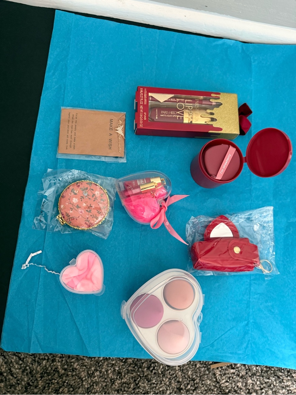 Pink makeup accessories gift Set